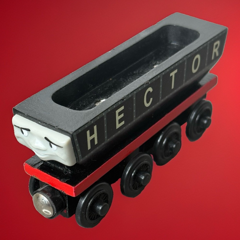 Thomas Wooden Railway Engine HECTOR Train Car 2007 Wood Learning Curve VGUC